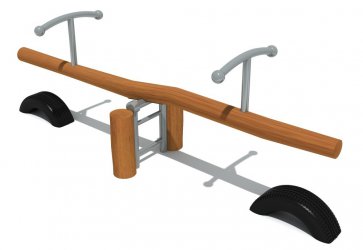  乐鱼官方游乐木质双人儿童跷